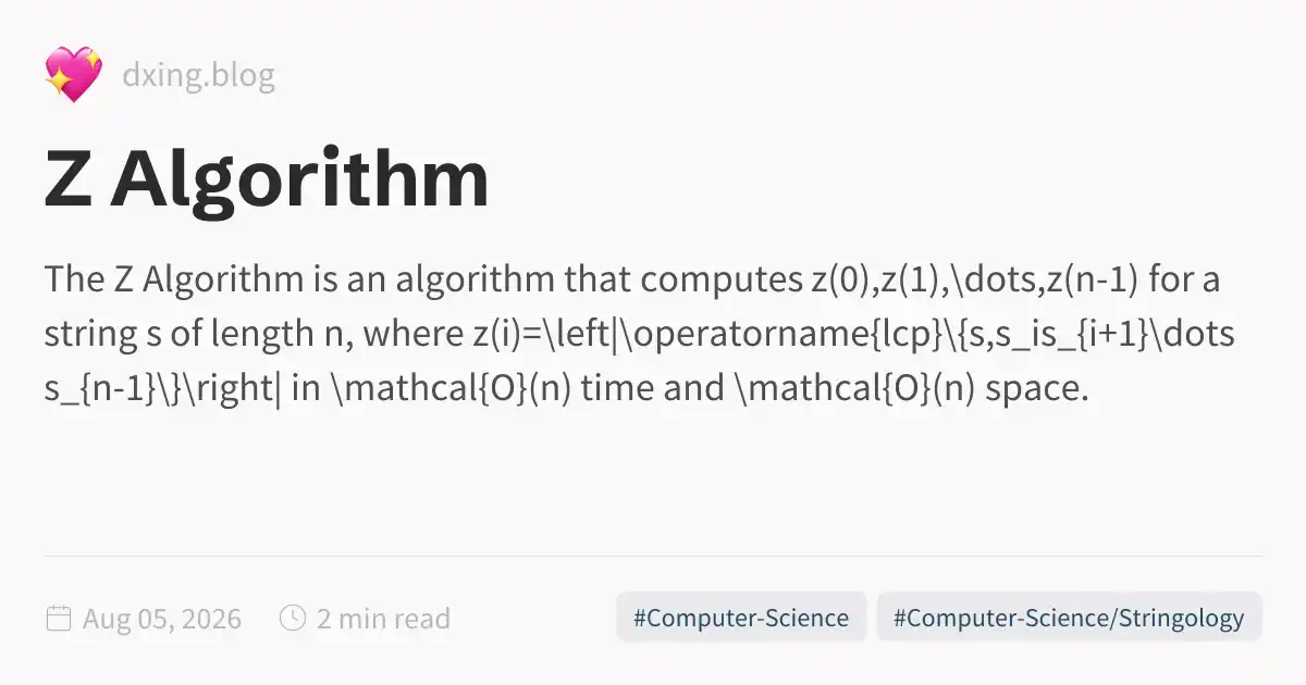 Z Algorithm